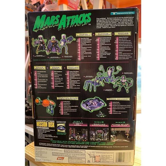 Trendmasters 1996 Mars Attacks Martian Supreme Commander New, Sealed Box - Picture 8 of 10